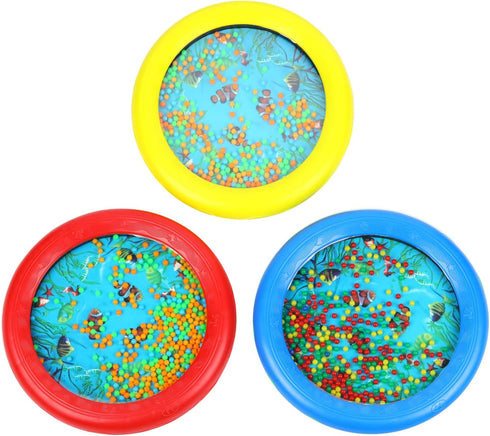 Ocean Drum Wave Bead Drum Gentle Sea Sound Music Gift Musical Educational Sea Sound Drum Tool for Kid Child Baby (Yellow)...