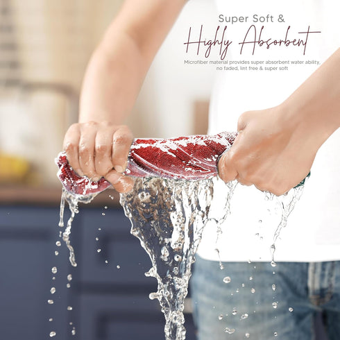 Utopia Towels - Microfiber Kitchen Towels, Super Absorbent 12 x 12 Inches, Durable, Soft, and Lint Free Dish Towels, Ideal for Cleaning dishes, pa...