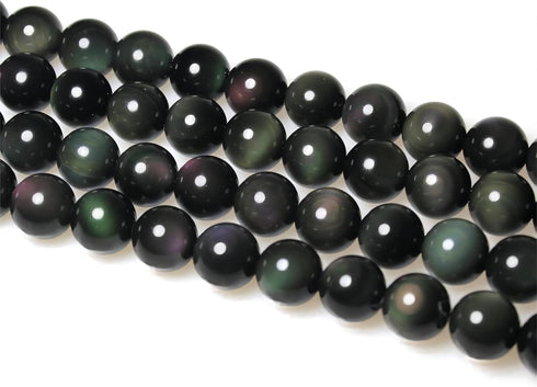 Rare Collection Natural Stone Beads Rainbow Obsidian Round Loose Beads for Jewelry Making DIY Bracelet Necklace (4mm)...