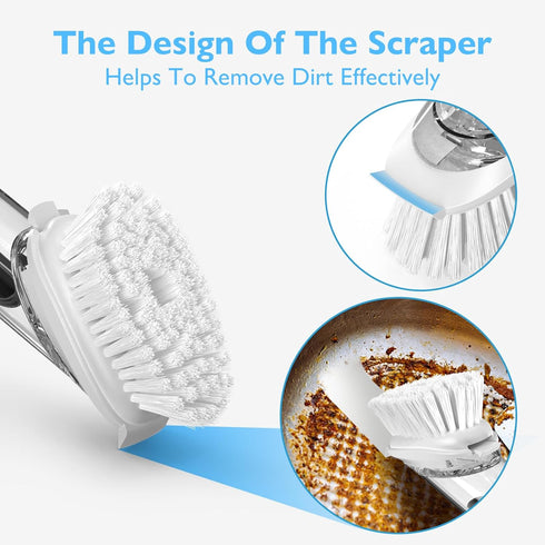 CEEDEE Brush Refills for OXO Dish Brush 7 Pack Dish Brush Cleaning Soap Dispensing Head Replacement for Scrubber...