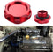 Dewhel Billet Engine Oil Fuel Filler Tank Cap Cover For Honda Acura Civic TL Color Red...