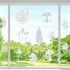 STICKERGURU 16 Pieces Mushroom and Leaf Window Clings - Anti-Collision Window Decals to Save Birds from Window Collisions,Non Adhesive Prismatic V...