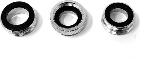 | 3 Adaptor Set | Quickbreeze Faucet Adaptors | 27" Thread | 1 Inside Small & 1 Inside Medium & 1 Outside Medium | Fits Most Common Sinks...