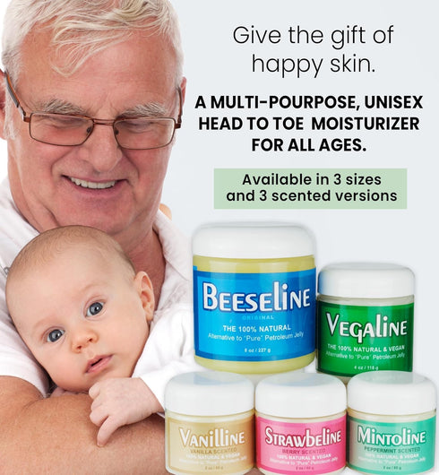 Vegaline - 100% Natural, Vegan & Hypoallergenic Alternative to Petroleum Jelly - Lips, Hands, Baby, Makeup Remover and More (4 oz)...