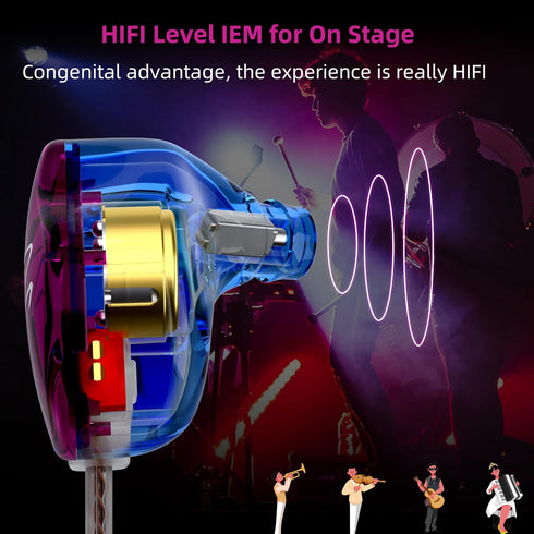 YINYOO Easy KZ ZST Colorful Hybrid Banlance Armature with Dynamic in-Ear Earphone 1BA+1DD HiFi Headset KZ in Ear Monitors Headphones Wired Earbuds...
