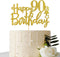 Gold Glitter Happy 90th Birthday Cake Topper - 90 Sign Cake Topper - Cheers to 90 Years Party Supplies - 90th Birthday Party Decoration...
