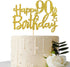Gold Glitter Happy 90th Birthday Cake Topper - 90 Sign Cake Topper - Cheers to 90 Years Party Supplies - 90th Birthday Party Decoration...