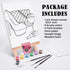 VOCHIC Paint and Sip Kit, Pre Drawn Canvas Painting Party Kit Supplies for Adults with Picture to Paint 1 Easel, 8 Acrylic Colors,3 Brush,1 Pallet...