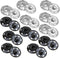 JOSDIOX Large Snaps for Sewing Big Sew on Snap Large Buttons 12 Sets Big Metal Snap Fastener Buttons Press Button for Sewing Clothing Silvery and ...