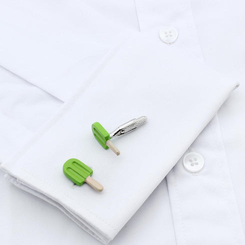Green Popsicle Cufflinks For Men With Gift Box....