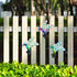 Metal Hummingbird Wall Decor, 12" Large Hanging Metal Birds Outdoor Wall Decor Art, Flowers Wings Hummingbird Decor for Garden Yard Patio Fence Li...
