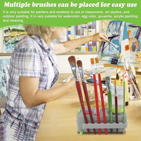 Paint Brush Cleaner Upgrade Painting Supplies, Painting Station with Drain, Strengthen Water Recycling Brush Rinser, Paint Brush Cleaner Tool for ...