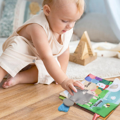 HONGID Baby Books 0-6 Months - 3PCS Montessori toys for babies 0-3-6-9-12-18 months,Infant Newborn Tummy Time Toys Touch Feel Book Learning Sensor...
