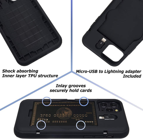TORU CX PRO for iPhone 11 Pro Case Wallet | Protective Shockproof Heavy Duty Cover with Hidden Card Holder & Card Slot |Wrist Strap, Lightning Ada...