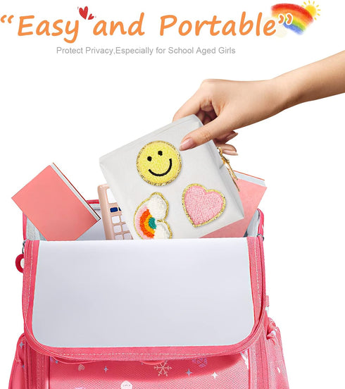 2 Pack Period Bag, PU Leather Sanitary Napkin Storage Bag for Feminine Pads Liners Tampons and Reusable Pads,Functional Sanitary Pads Pouches Firs...