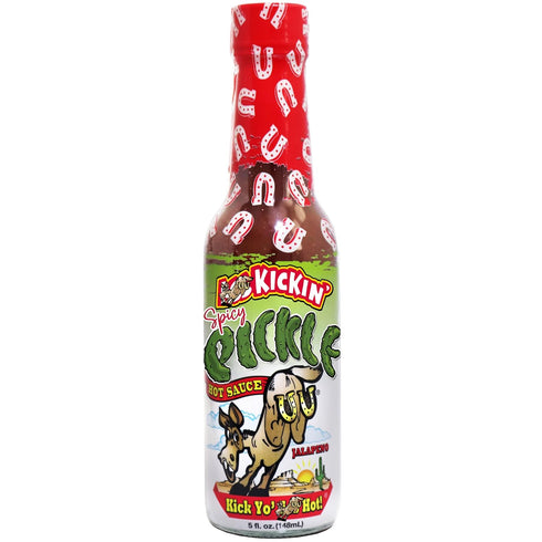 KICKIN' Spicy Pickle Hot Sauce - 5 oz - Premium Gourmet Jalapeno Hot Sauce for Chicken Wings and Burgers–Perfect Stocking Stuffers or Christmas Gi...