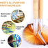 Prasacco 5 Pieces Fan Brush for Painting, Oil Acrylic Paint Brushes Artist Fan Brushes Nylon Hair Long Wood Handle Painting Brush for Acrylic Wate...