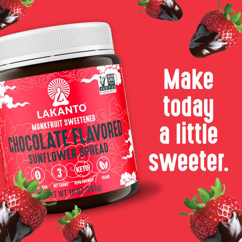 Lakanto Sugar Free Chocolate Sunflower Spread - Monk Fruit Sweetener, Keto Diet Friendly, Vegan, Dutch Cocoa, Chocolate Spread Use for Breakfast, ...