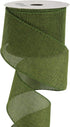 HUIHUANG Sage Burlap Ribbon Wired Solid Wired Edge Ribbon 2.5 inch Jute Ribbon Sage Green for Wreaths, Big Bows, Crafts, Decorations -10 Yards (30...