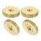 uxcell Knurled Thumb Nuts, 4Pcs M3 x D11mm x H2.5mm Brass Flat Head Through Hole with Collar Flat Head Through Hole Round Knobs Fasteners for 3D P...