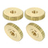 uxcell Knurled Thumb Nuts, 4Pcs M3 x D11mm x H2.5mm Brass Flat Head Through Hole with Collar Flat Head Through Hole Round Knobs Fasteners for 3D P...