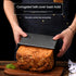 Pullman Loaf Pan with Lid, Non-Stick Bakeware Carbon Steel Bread Toast Mold with Cover for Baking Bread, Black Corrugated bread box (Upgraded Wave...