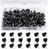 100pcs Push Pins, Plastic Pushpins Black Push Pins Heart Shaped Cute Thumb Tacks Decorative for Home School Office Notice Board Cork Board 0.47inc...