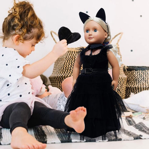 18 Inch Doll Clothes , Black Family Costumes Party Dress Fits 18 Inch Girl Doll Clothes...