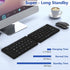 Foldable Bluetooth Keyboard, Portable Wireless Keyboard Rechargeable Full Size Ultra Slim Folding Keyboard Compatible iOS Android Windows Smartpho...