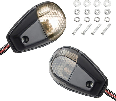 NTHREEAUTO Smoked Flush Mount Turn Signal Blinker Light Compatible with Honda CBR600RR CBR1000RR Suzuki GSXR 600 750 Kawasaki Ninja 300 400 Yamaha...