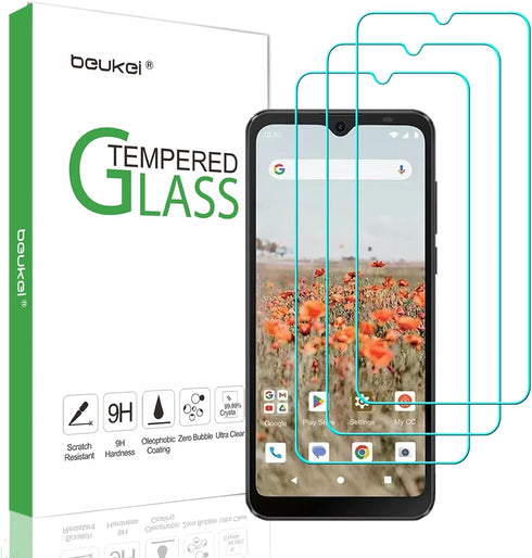 beukei (3 Pack) Compatible for Consumer Cellular IRIS Connect Screen Protector Tempered Glass, Touch Sensitive,Case Friendly, 9H Hardness...