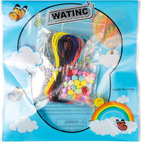 WATINC 286Pcs DIY Keychain Making Crafts Kits Adjustable Letter Heart Shape 6mm Pony Transparent Beads Key Ring Bracelet Supplies Jewelry Making K...