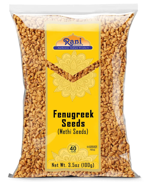 Rani Fenugreek (Methi) Seeds Whole 3.5oz (100g) Trigonella foenum graecum ~ All Natural | Vegan | Gluten Friendly | Non-GMO | Kosher | Indian Orig...