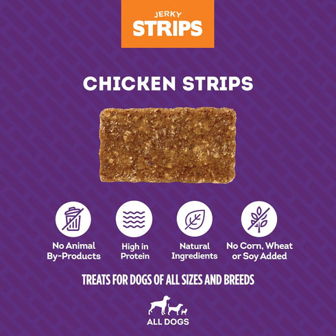 Jerky Strips Dog Treats - Chicken Flavor, 5oz/1 Pack...