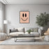 Posterizer 1 pcs-pastel pink happy face smiley poster-Abstract & Modern Art-Comedy Art-Gift for Daughter, Son, Kids- unframed wall art...