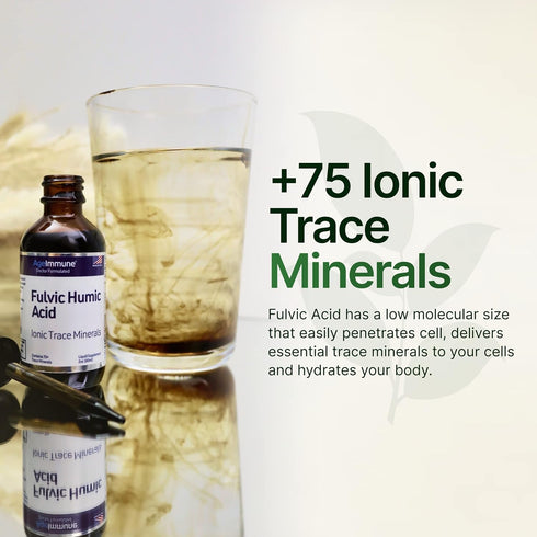 Fulvic Humic Acid Ionic Trace Minerals with Electrolytes Liquid Supplement. 75+ Plant Derived Mineral Drops for Energy Boost and Hydration. Up to ...