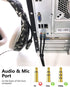 MillSO Headset Splitter, CTIA 3.5mm 2 Male to 1 Female Headphone Adapter with Separate Microphone and Headphone Jack for Gaming Headset to PC - 30...