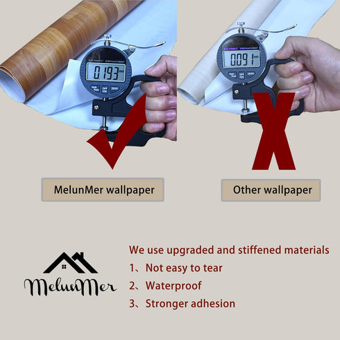 Wood Peel and Stick Wallpaper Wood Grain Contact Paper for Cabinet Wood Shiplap Wallpaper Wood Self Adhesive Removable Wallpaper Decorative Faux W...