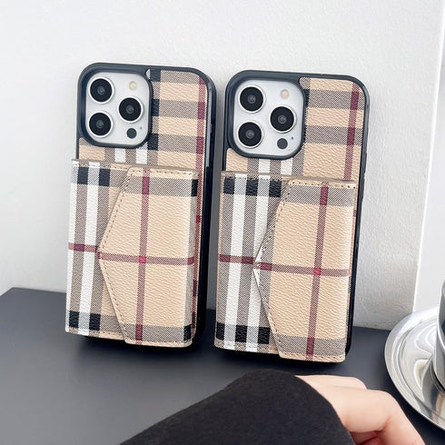 Luxury Wallet Case Compatible with iPhone 14 Pro Max Case for Women Men,Classic Checkered Style PU Leather Protective with Cash Card Holder Cover ...