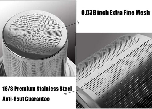 Daycount Stainless Steel Reusable Filter, Tea Baskets Mesh Coffee Espresso Strainer Dripper With Holder...