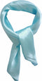 Silk square scarf pure color head scarf blend neckerchief (Sky blue)...