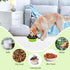 Collapsible Silicone Cat and Dog Travel Bowls,2 in 1 Foldable Pet Feeding and Watering Dish for Walking Camping Hiking with Carabiner (Green)...