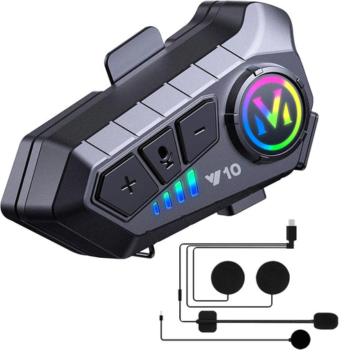 Motorcycle Bluetooth Headset Speaker Skiing Earphone Waterproof Bluetooth Helmet Headset with Noise Cancellation Ultra-Thin Wireless Bluetooth Hea...