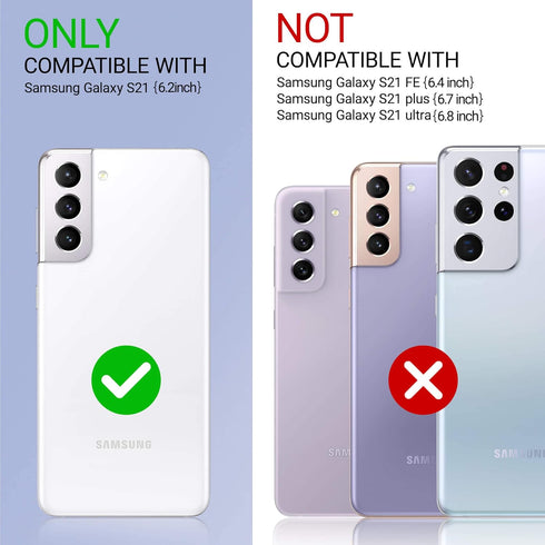 ULAK Galaxy S21 Case, Clear Glitter Case Sparkly Soft TPU Bumper Bling Cover for Women Girls Transparent Protective Phone Case for Samsung Galaxy ...