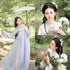 Long Tassel Headbands Hairband Simulated Pearl Leaf Tiaras and Crowns Hanfu Forehead Jewelry for Women Girls Hair Accessories (Metal Color : Style...