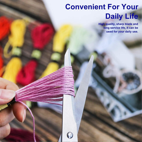 Scissors Set of 5-Pack, 8" Scissors All Purpose Comfort-Grip Handles Sharp Scissors for Office Home School Craft Sewing Fabric Supplies, High/Midd...