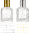 2 Pack 50ml Refillable Spray Perfume Bottles, Empty Clear Perfume Atomizer, Portable Perfume Mist Spray Bottle Travel Perfume Dispenser (50ML, Gol...