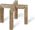 Red Co. 6” Tall Criss-Cross Distressed Wood Floor Plant Stand Holder, Natural Brown...