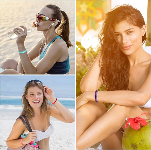 40 Pcs String Bracelets for Woman Surfer Bracelet Anklets Boho Friendship Wave Bracelet Summer Beach Adjustable Handmade Braided Yarn Bracelet for...