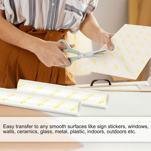TECKWRAP High Tack Transfer Paper Tape 12" x 10 FT for Shimmer Glitter Vinyl with Yellow Grid Perfect Alignment for Adhesive Vinyl, Decals,Signs,W...